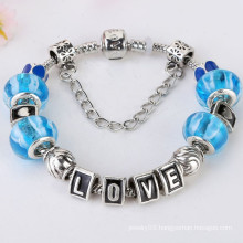 2016 trending products Silver Plating charm bead bracelet love bracelet